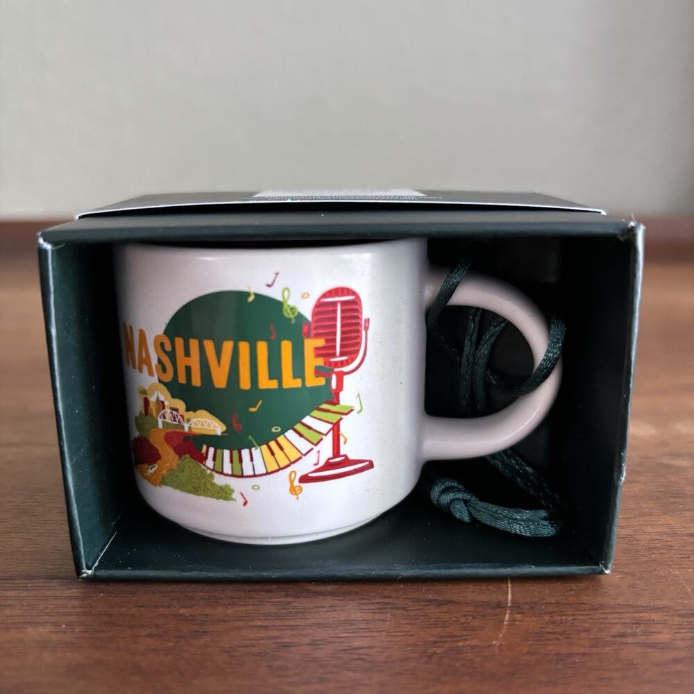 Starbucks Discovery Series Nashville Mini Mug Espresso Ornament 2 fl oz New